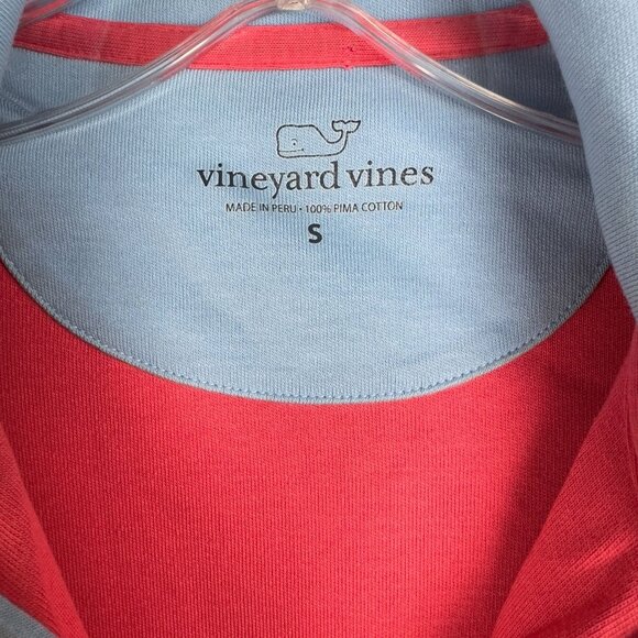 Vineyard Vines Sweater Mens S Pink 1/4 Zip Pullover Pima Cotton Preppy School - Picture 5 of 9